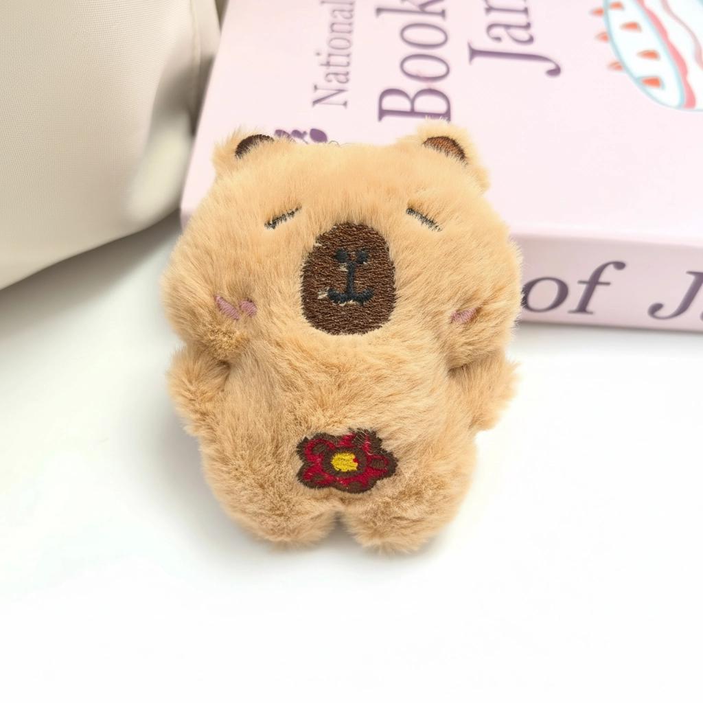 Small Capybara Plush Keychain 9cm Mini Stuffed Animal Bag Charm