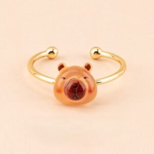 Cute Adjustable Capybara Ring