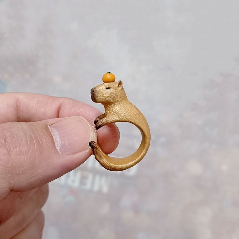 3D Resin Capybara Ring