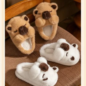 Plush Capybara Slippers