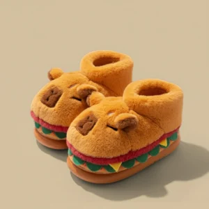 Fluffy Capybara Shoes Plush Slides