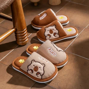 Waffle Knit Capybara Slippers
