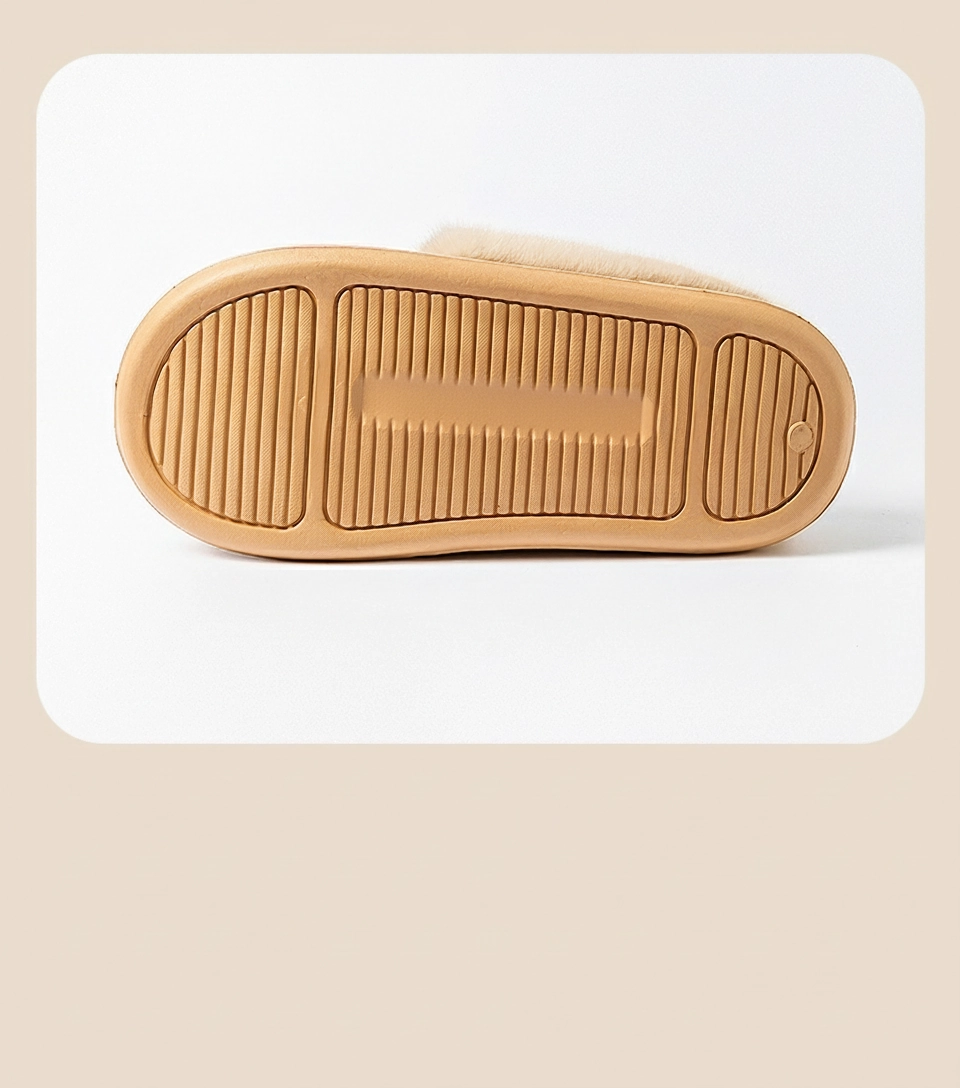 PU Leather Capybara Slippers Plush Lined House Shoes