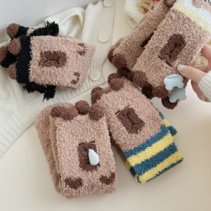 Capybara Fluffy Socks