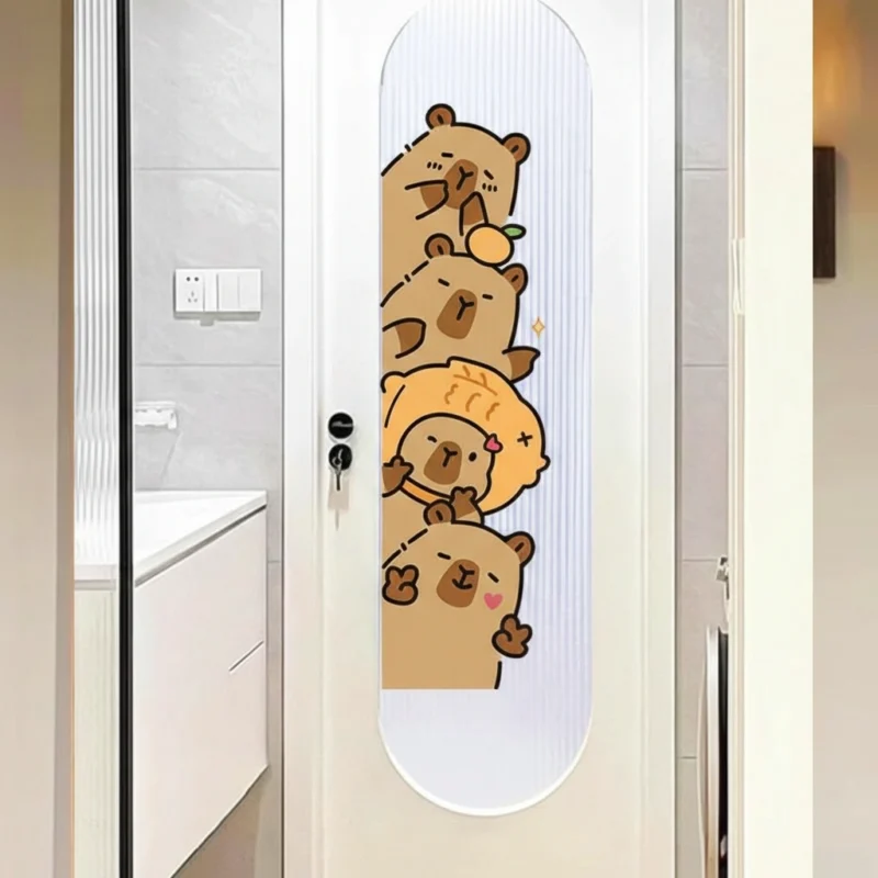 Peeking Capybara Window Cling Glass Door Decal - Capybara Plush & Merch