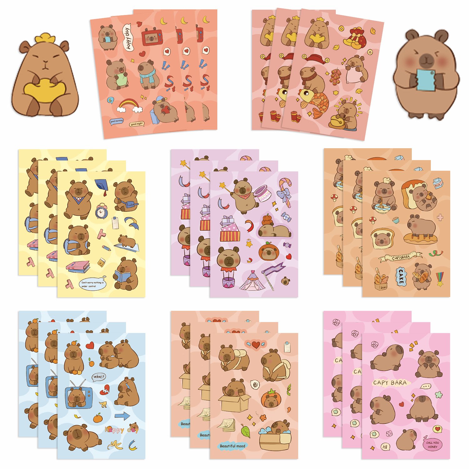 Capybara Sticker Set