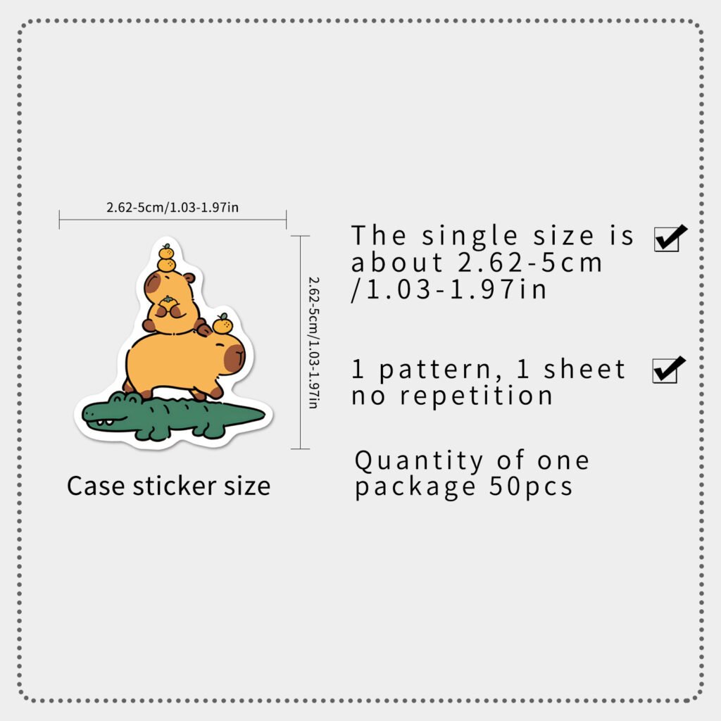 Capybara Stickers - 50 Piece