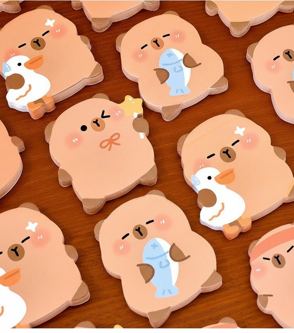 Capybara Shaped Sticky Note