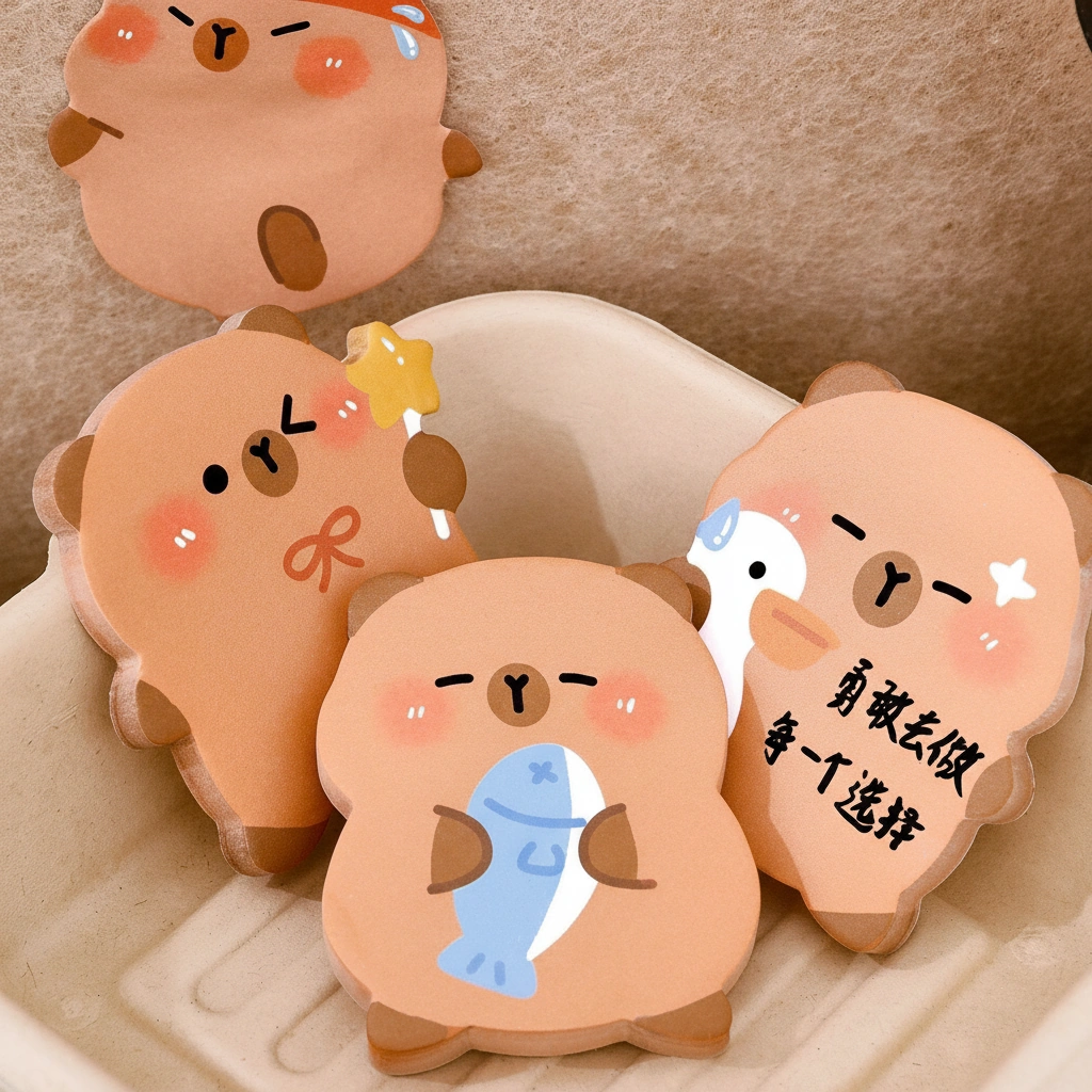 Capybara Shaped Sticky Note