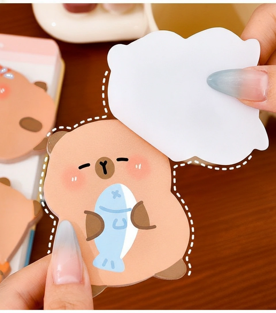 Capybara Shaped Sticky Note