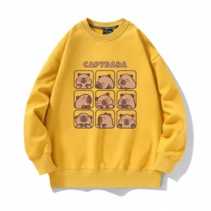 Nine Grid Emoji Capybara Sweatshirt