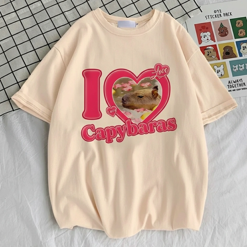 Capybara Meme T-Shirt Y2K Capybara T-shirt