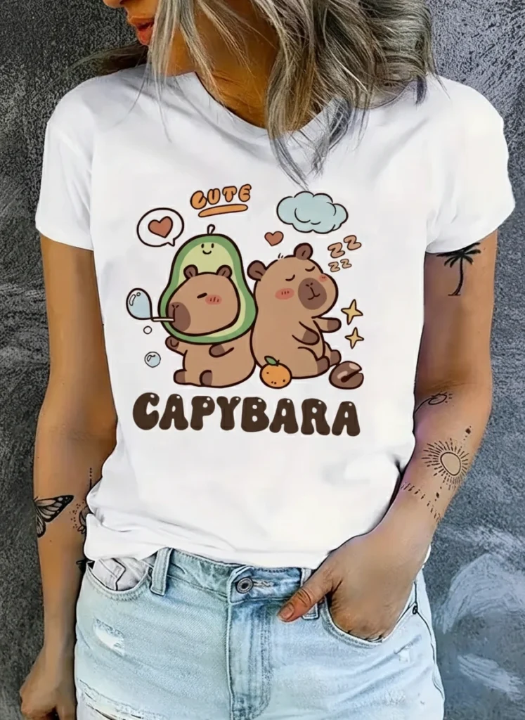 Cute Capybara Hot Spring T-Shirt