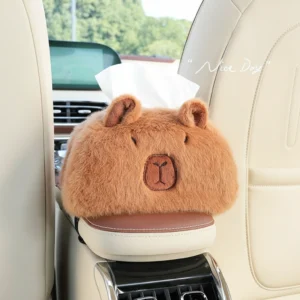 Capybara Plush Car Tissue Box Holder